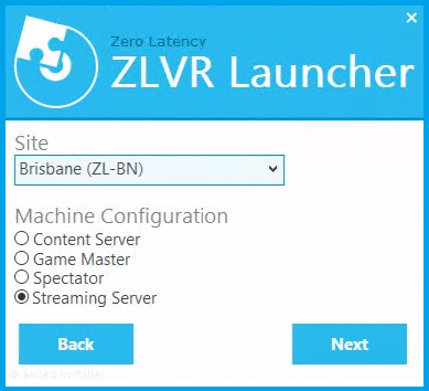 ZLVR Launcher Install Wizard - Machine Configuration